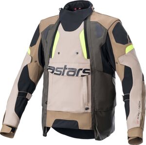 Alpinestars Halo Drystar Jacket Dark Khaki/Sand Yellow Fluo 3XL Textilní bunda