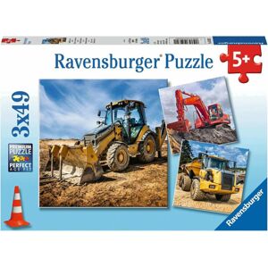 Ravensburger Puzzle Bagr V Práci 3 x 49 dílů