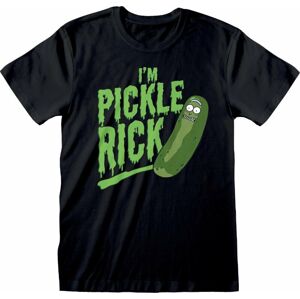 Rick And Morty Tričko Pickle Rick Černá XL