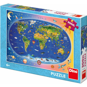 Dino Puzzle Dětská mapa 300 dílků