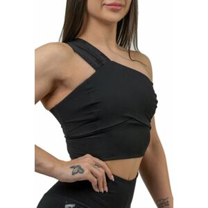 Nebbia High Support Sports Bra INTENSE Asymmetric Black L Fitness spodní prádlo