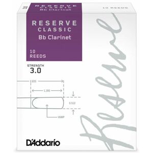 D'Addario-Woodwinds Reserve Classic 3.5+ Plátek pro klarinet