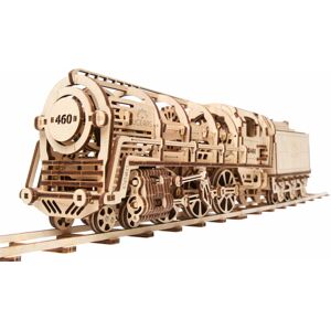 Ugears 3D Puzzle Parní lokomotiva s tendrem na uhlí 443 dílů