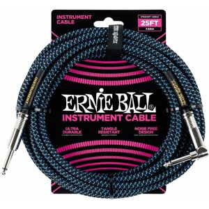 Ernie Ball P06060 Černá-Modrá 7,5 m Rovný - Lomený