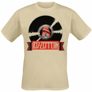 Led Zeppelin Tričko Mothership Record Ecru Béžová XL