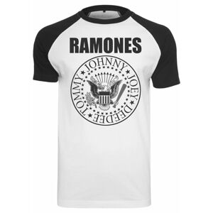 Ramones Tričko Circle Raglan Bílá-Černá XL