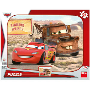 Dino Puzzle Auta Bleskový McQueen a Mater 12 dílků