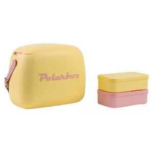 Polarbox Summer Retro Cooler Bag 6L Pop Amarillo Rosa