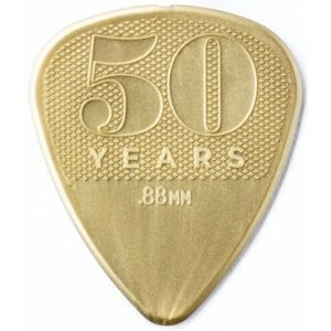 Dunlop 442R88 50th Anniversary Gold Nylon Pick, 0.88