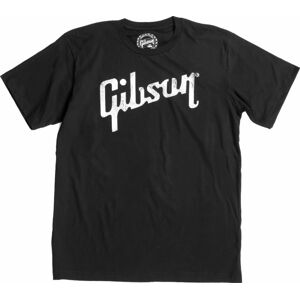 Gibson Tričko Distressed Logo XL Černá
