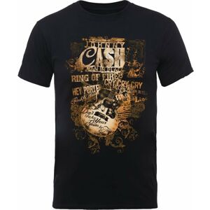 Johnny Cash Tričko Guitar Song Titles S Černá
