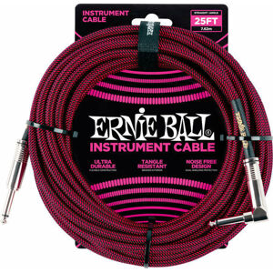 Ernie Ball P06062 Černá-Červená 7,5 m Rovný - Lomený