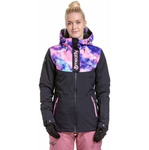 Meatfly Kirsten Womens SNB and Ski Jacket Peach Aquarel/Black S Lyžařská bunda