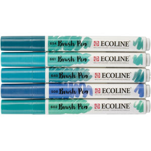 Ecoline Brush pen X10 Green Blue