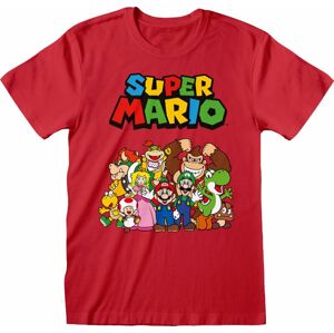 Super Mario Tričko Main Character Group Červená 2XL
