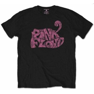 Pink Floyd Tričko Swirl Logo Černá-Růžová S