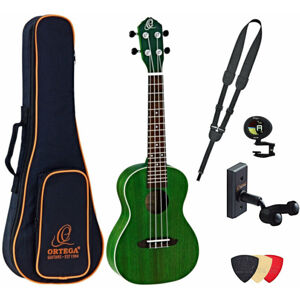 Ortega RUFOREST Deluxe SET Koncertní ukulele Forest Green