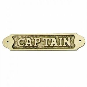 Sea-club Door name plate - Captain brass