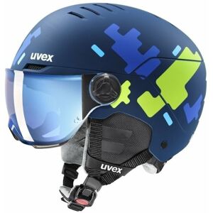 UVEX Rocket Junior Visor Blue Puzzle Mat 54-58 cm Lyžařská helma
