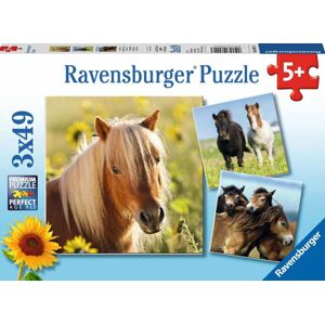 Ravensburger Puzzle Sladcí koně 3 x 49 dílů