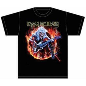 Iron Maiden Tričko Fear Live Flames Černá L