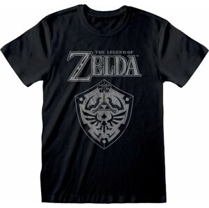 Legend of Zelda Tričko Distressed Shield Černá 2XL