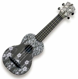 Pasadena WU-21F7-BK Sopránové ukulele Floral Black