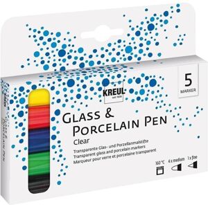 Kreul Glass & Porcelain Pen Clear Sada barev na sklo