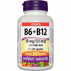 Webber Naturals Vitamin B6+B12+Folic Acid Tablety
