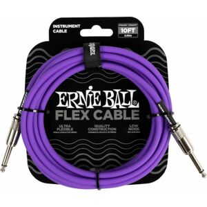 Ernie Ball Flex Instrument Cable Straight/Straight Fialová 3 m Rovný - Rovný