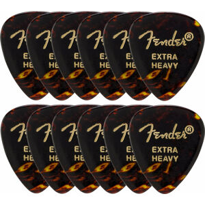 Fender 451 Shape Classic Celluloid Picks Shell Extra Heavy 12 Pack