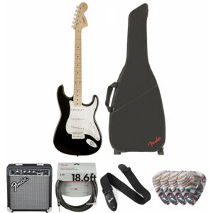 Fender Squier Affinity Series Stratocaster MN Black Deluxe SET Černá