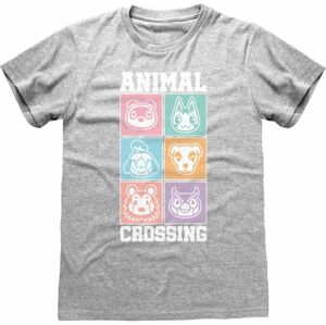 Nintendo Animal Crossing Tričko Pastel Square Šedá XL