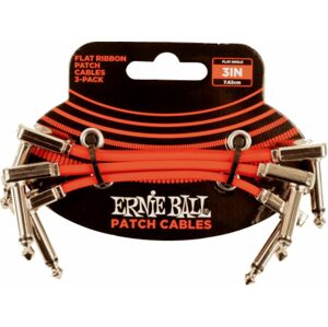 Ernie Ball Flat Ribbon Patch Cable Červená 7,5 cm Lomený - Lomený