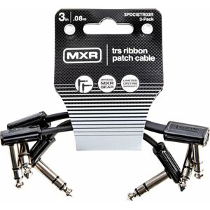 Dunlop MXR DCISTR03R Ribbon TRS Cable 3 Pack Černá 8 cm Lomený - Lomený