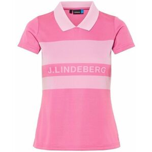 J.Lindeberg Corinna Tx Jaquard Womens Polo Shirt Pop Pink S