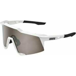 100% Speedcraft Matte White/HiPER Silver Mirror Lens Cyklistické brýle