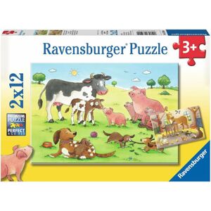 Ravensburger Puzzle Šťastné zvířecí rodiny 2 x 12 dílů