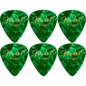 Fender 351 Shape Premium Pick Thin Green Moto 6 Pack