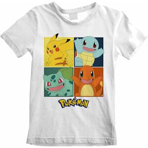 Pokémon Tričko Squares Bílá 7 - 8 let
