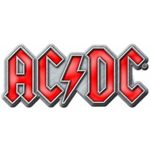 AC/DC Red Logo Odznak Červená Hudební odznaky