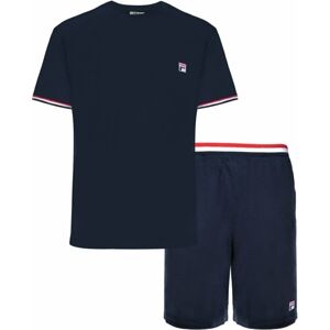 Fila FPS1135 Jersey Stretch T-Shirt / French Terry Pant Navy XL Fitness spodní prádlo