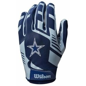 Wilson Youth NFL Stretch Fit Gloves Blue/White Doplňky pro míčové hry