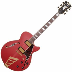 D'Angelico Deluxe SS Stairstep Matte Cherry