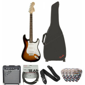 Fender Squier Affinity Series Stratocaster IL Brown Sunburst Deluxet SET Brown Sunburst