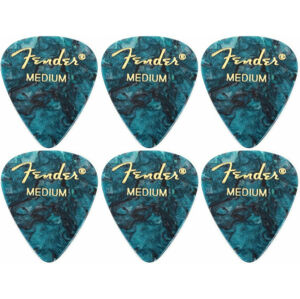 Fender 351 Shape Premium Pick Medium Ocean Turquoise 6 Pack