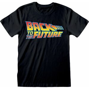 Back To The Future Tričko Logo Černá 2XL