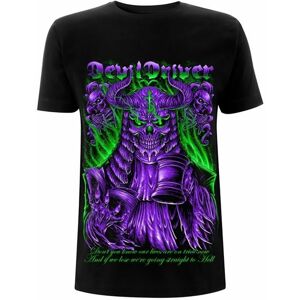 Devildriver Tričko Judge Neon Černá-Fialová XL