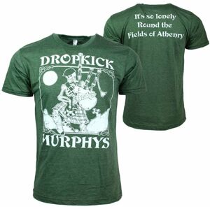 Dropkick Murphys Tričko Vintage Skeleton Piper M Zelená