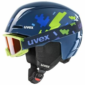 UVEX Viti Set Junior Blue Puzzle 54-58 cm Lyžařská helma